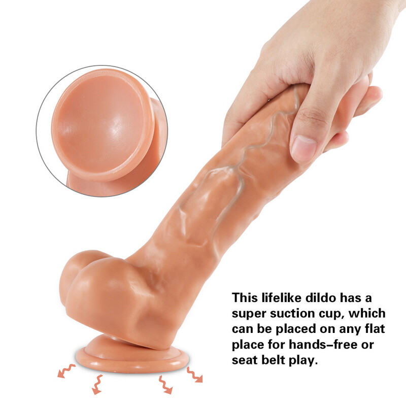 245mm Ejaculating Squirting Dildo Silicone Dong Suction Cup Penis Cum Sperm Cock
