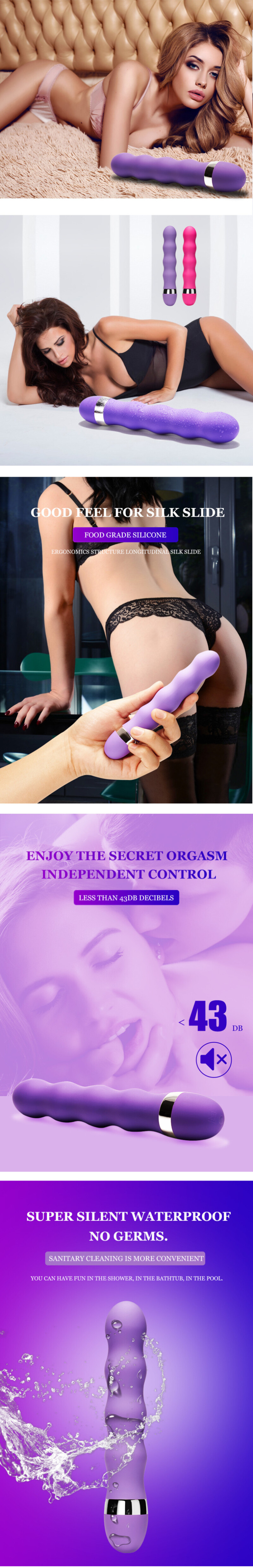Multi-speed G-spot Vagina Vibrator Clit Butt Plug Anal Porn Sex Masturbation Toy