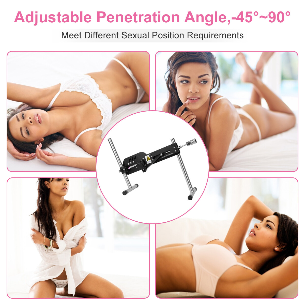 Premium Sex Machine, Adult Sex Toys With 5 Attachments With Quick Air Connector Automatic Thrusting Fucking Machines For Women And Men