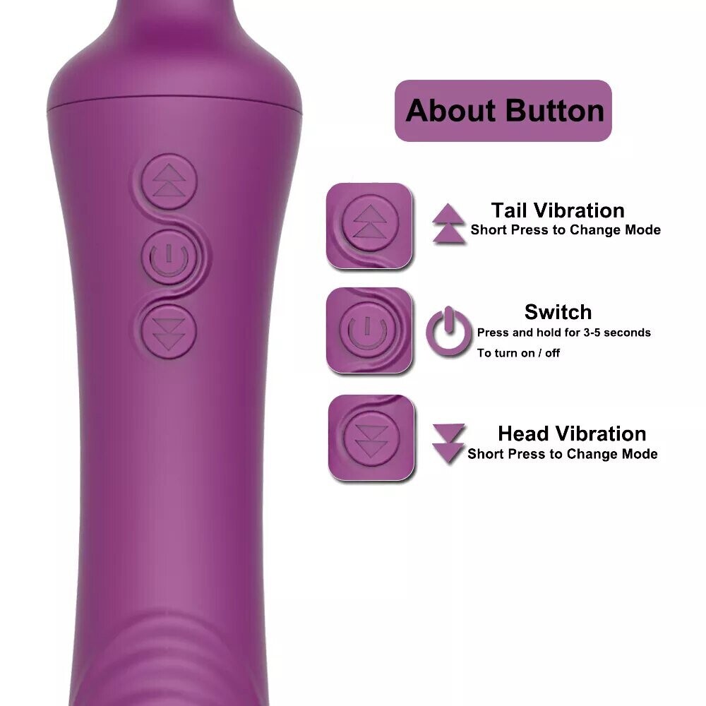 Soft Powerful Wand Av Vibrators For Women 20 Speed Dual Motor Dildo Vibrator Sex Toy Clitoris Vagina Anus Stimulate