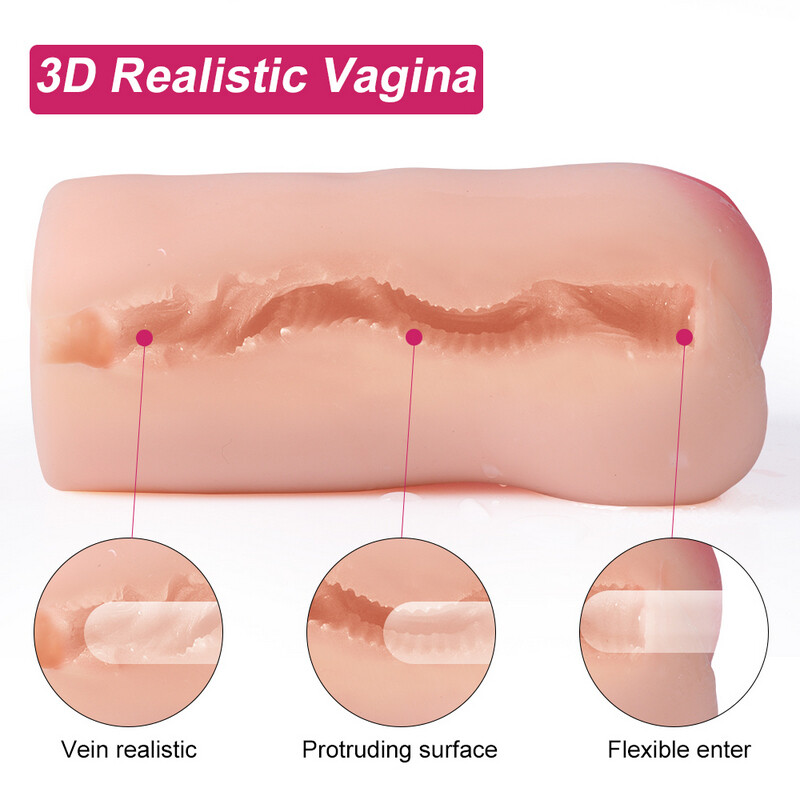 Soft Realistic Male Masturbators Vagina Pocket Pussy Masturbation Cup Men Sex Toy