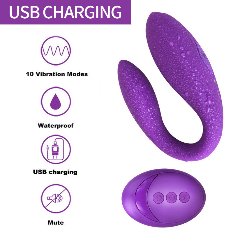 Wireless Vibrator Adult Toys For Couples Usb Rechargeable Dildo G-spot U Silicone Stimulator Double Vibrators Sex Toy