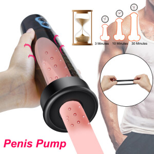 Penis Pump Sex Toy For Men Penis Enlargement Vacuum Erection Pump Penis Trainer Extender Male Masturbator Enlarger Sex Toy